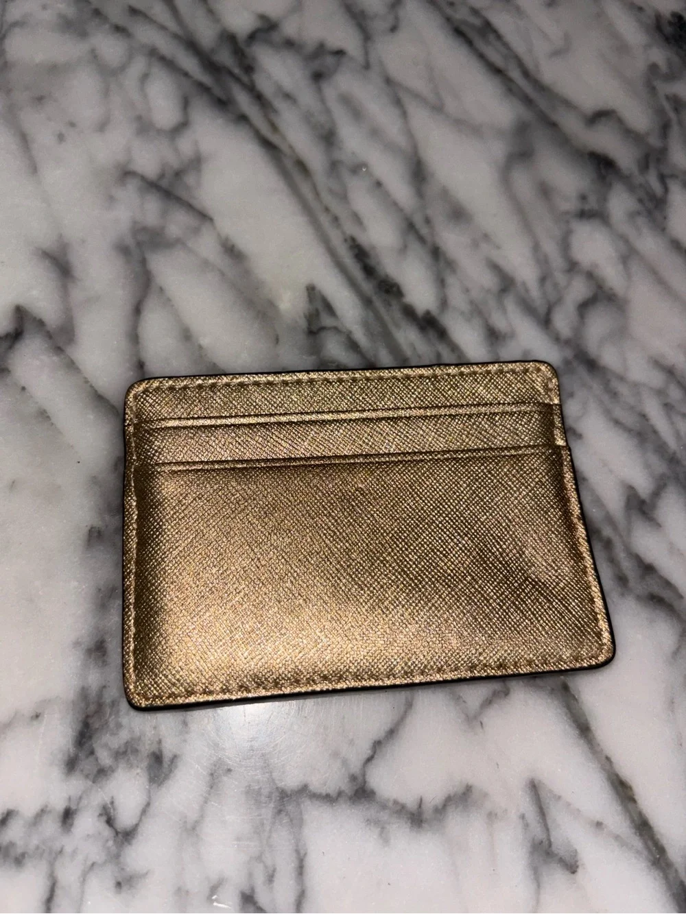Michael Kors Jet Set Gold Saffiano Card Holder